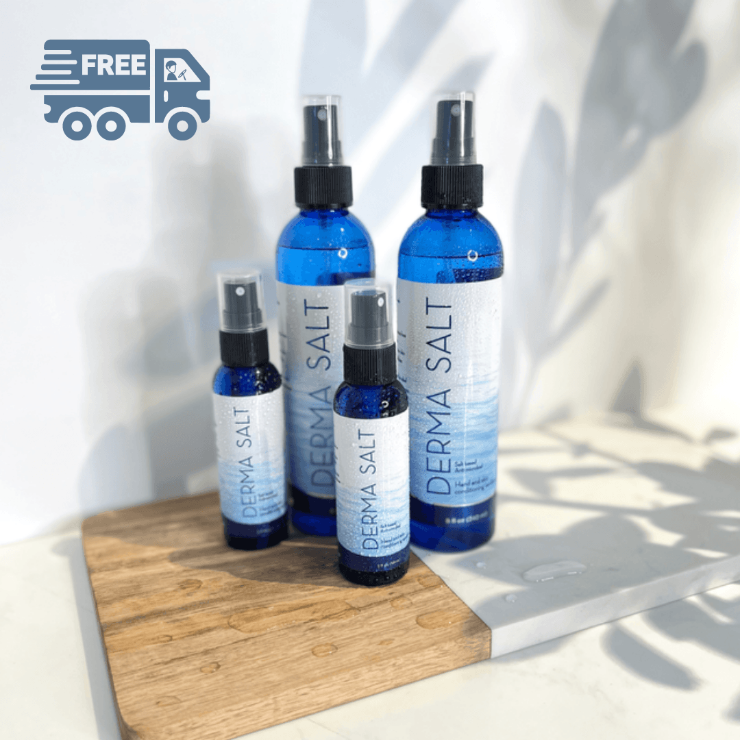 Derma Salt VALUE PACK - Two 8oz Bottles + Two 2oz Bonus Bottles - FREE SHIPPING